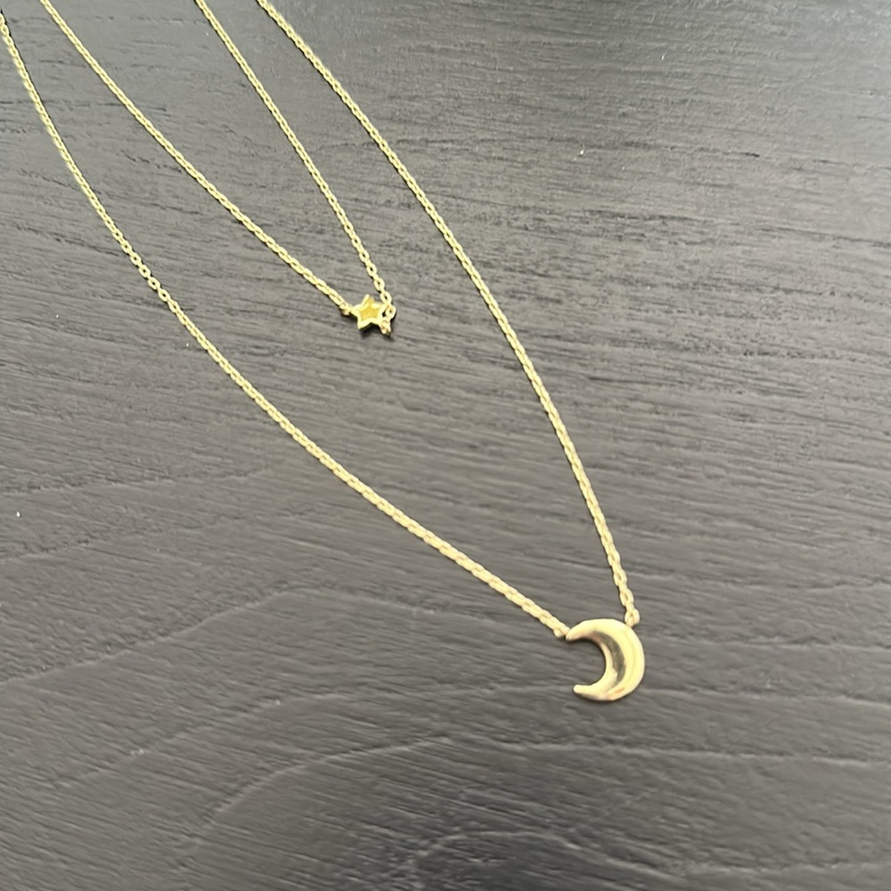 Gold Crescent Moon Necklace